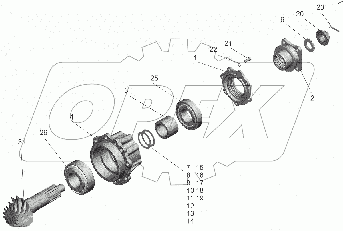  Шестерня ведущая