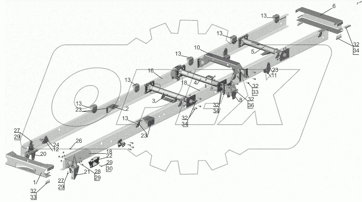  Рама 4371P2-2801002-001