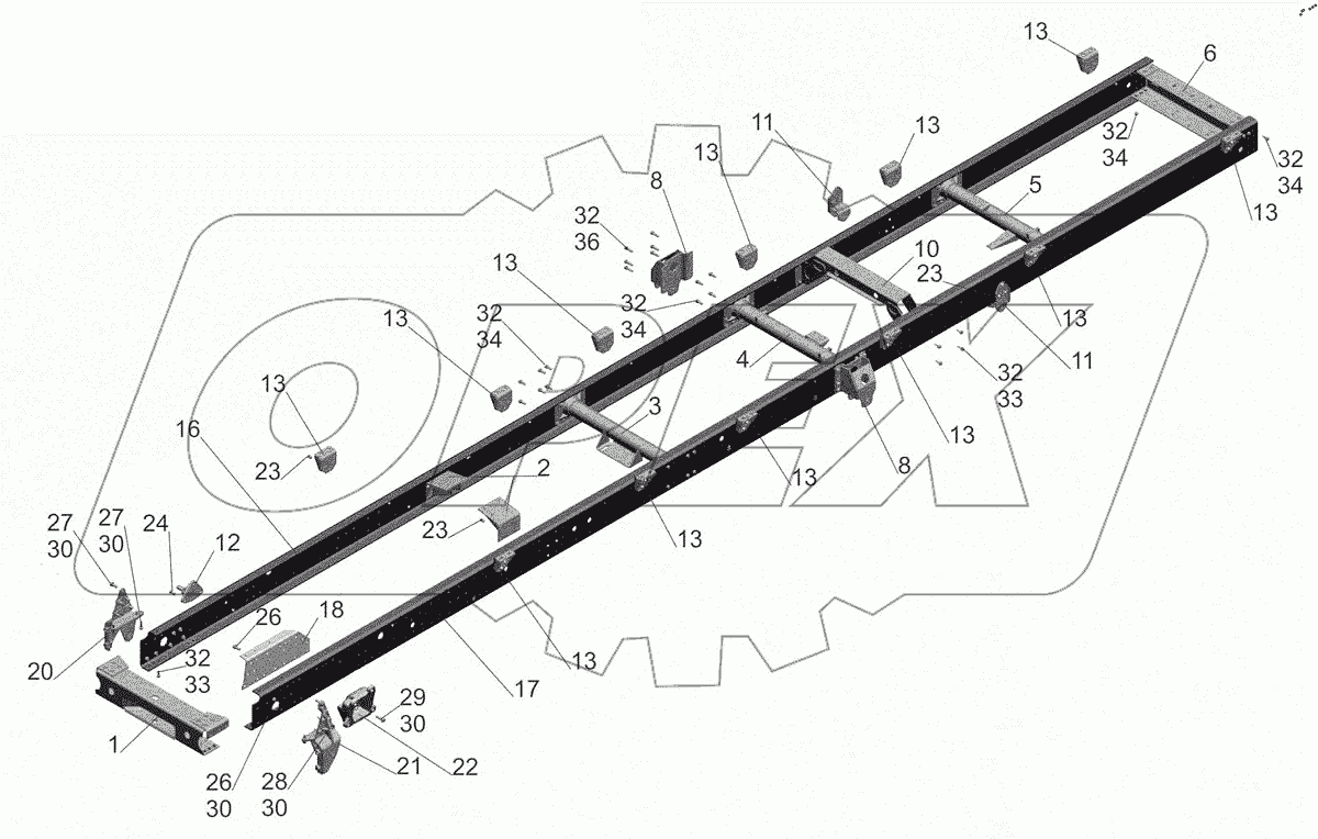  Рама 4371P2-2801002-011