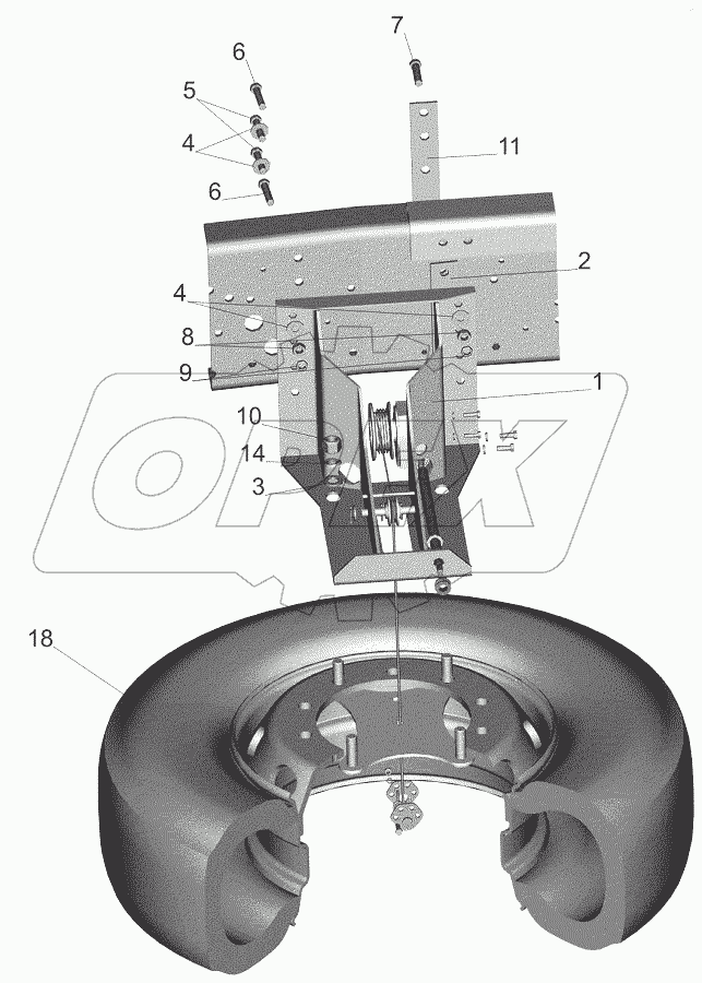  Установка запасного колеса