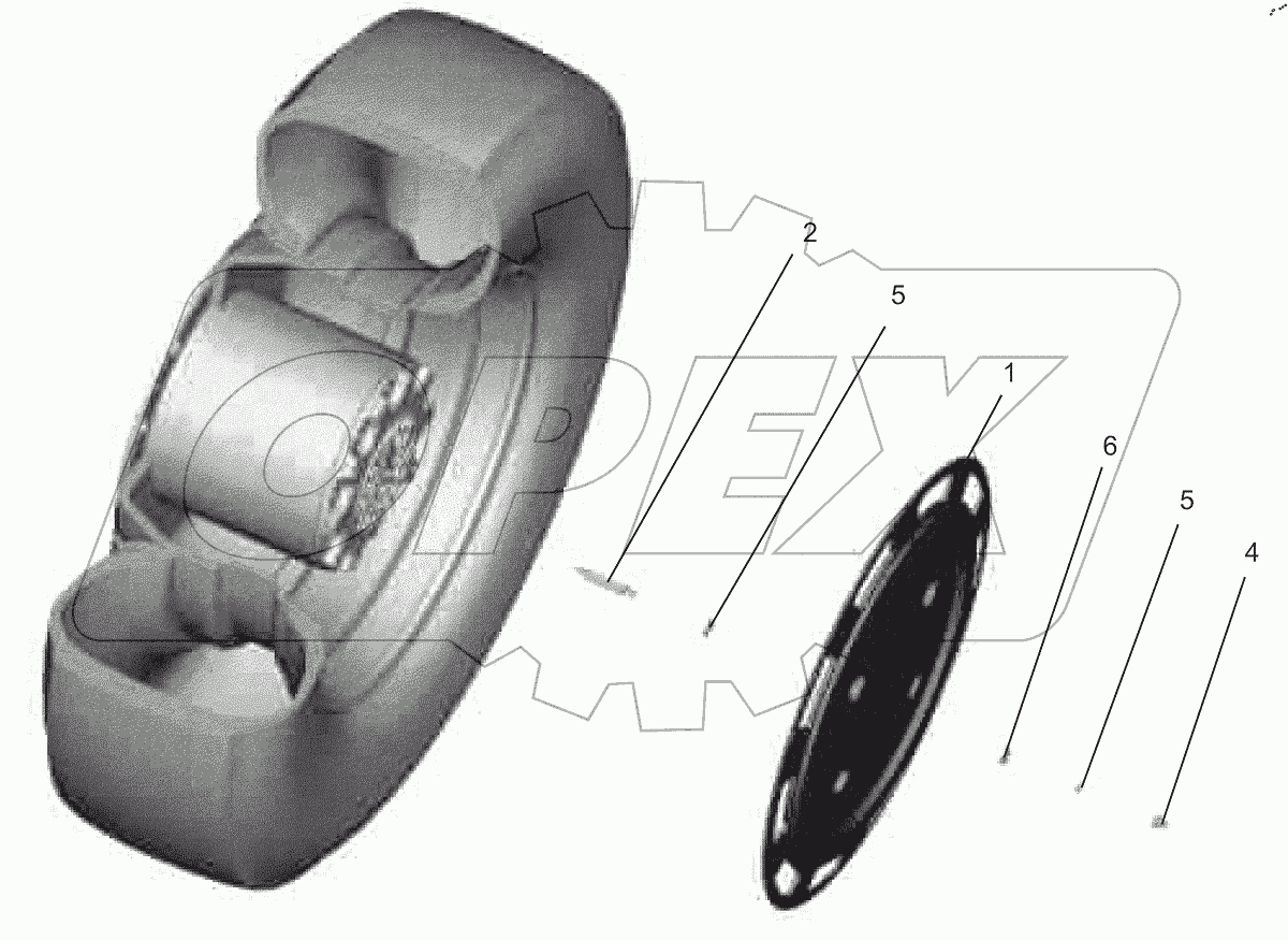  Установка шумопоглощающего колпака 5440-3104005