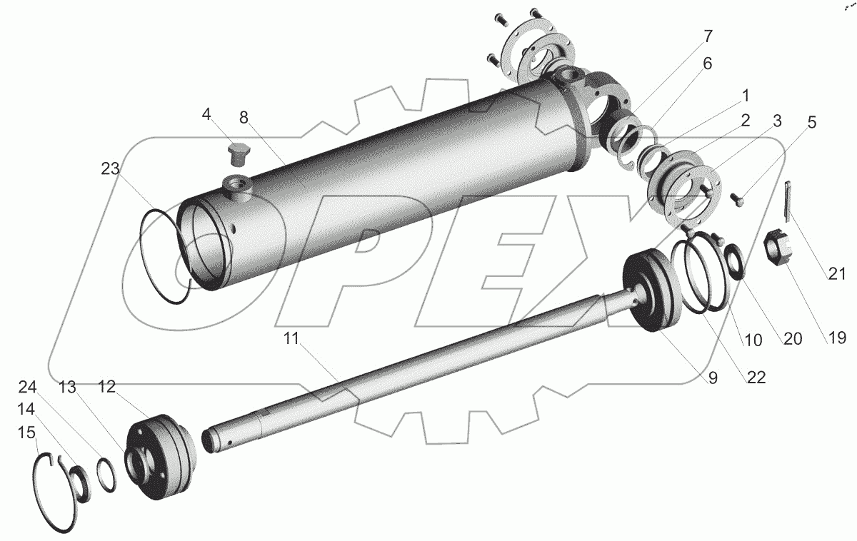  Цилиндр ЦГ80-280-3405010-11