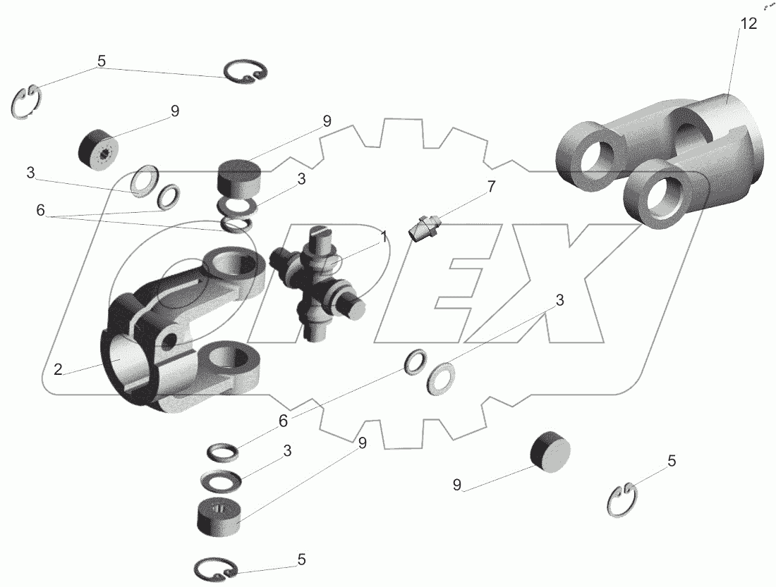  Шарнир карданный 6430-3444052-001