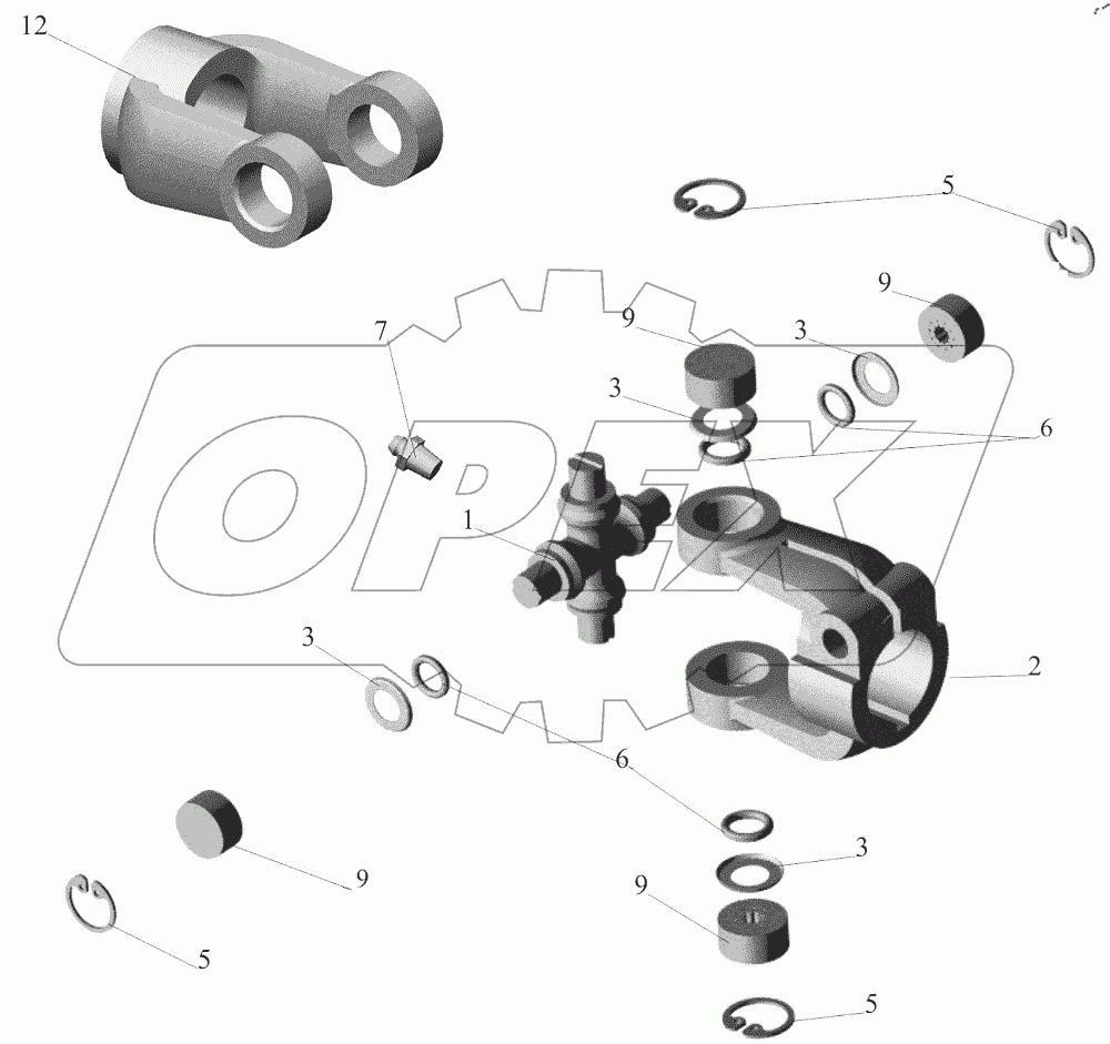  Шарнир карданный 6430-3444054-001