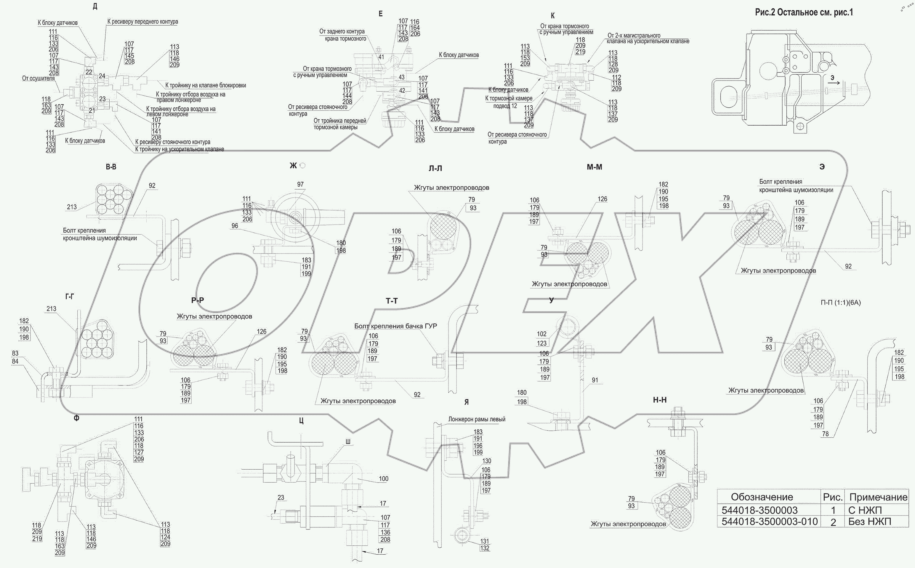  Установка пневмотормозов