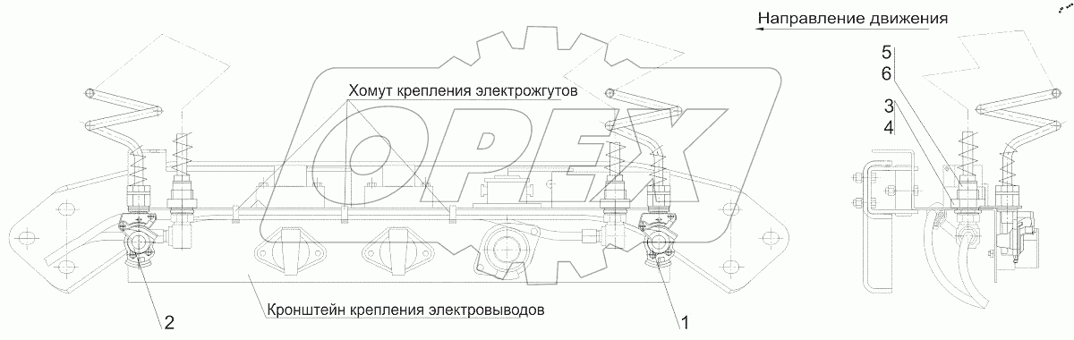  Пневмовыводы на полуприцеп 544019-3521004