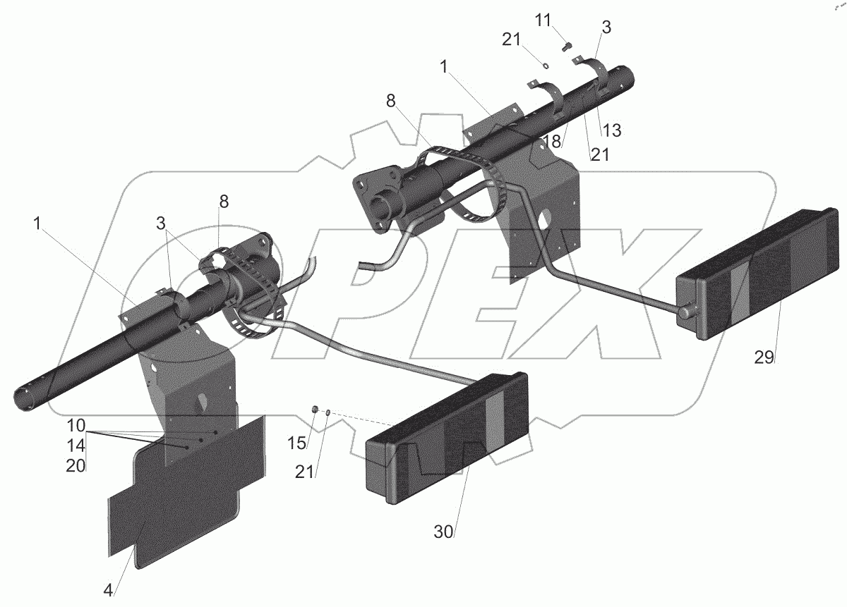 Установка задних фонарей 544019-3700009