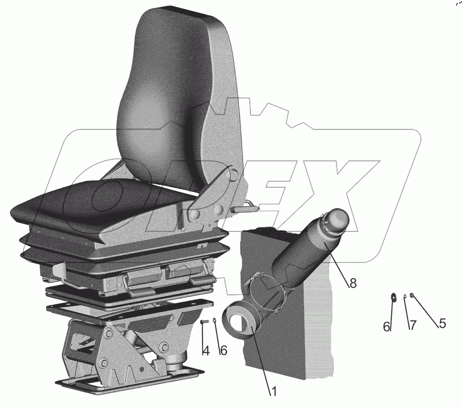  Установка огнетушителя 6430-3910040