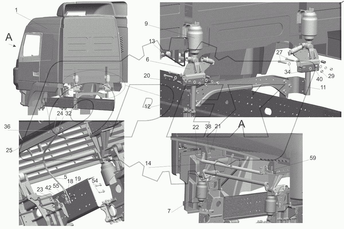  Установка кабины 643119-5000002-000