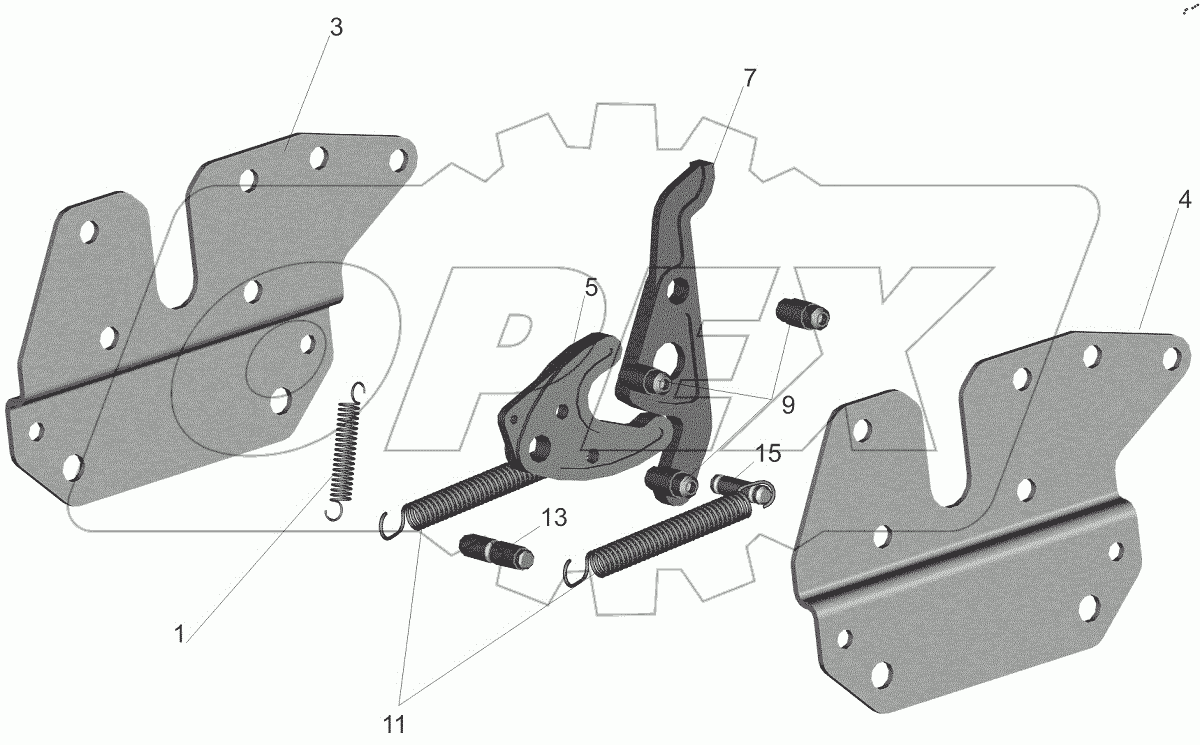  Запорный механизм кабины 6501-5001550