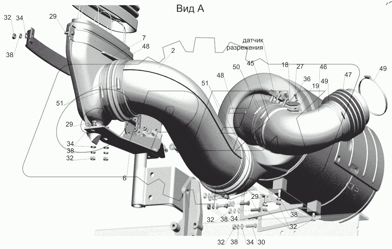  Крепление воздушного фильтра 544018-1109002