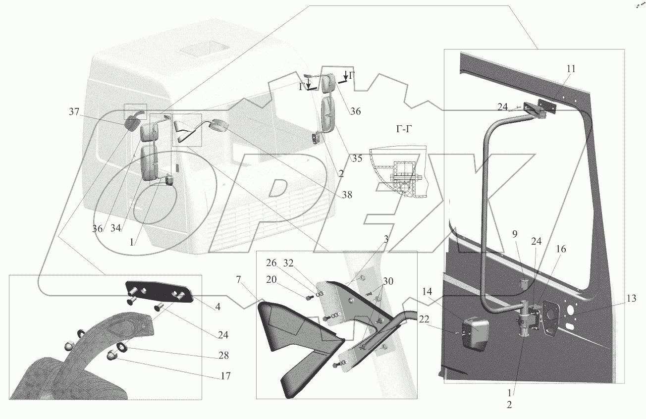 Установка зеркал 6430-8200005-010