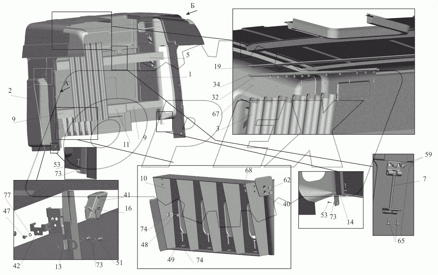 Установка спальных мест 6430-8200010-020