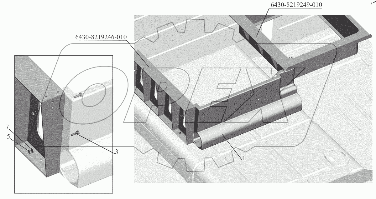  Установка стенки 6430-8200041