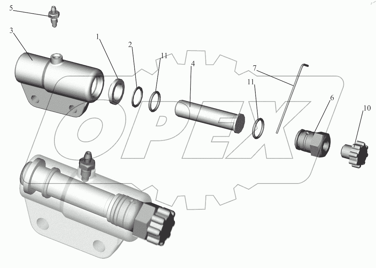 Гидроцилиндр замка кабины 6430-5003100