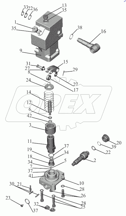 Насос механизма подъема кабины 6430-5004010