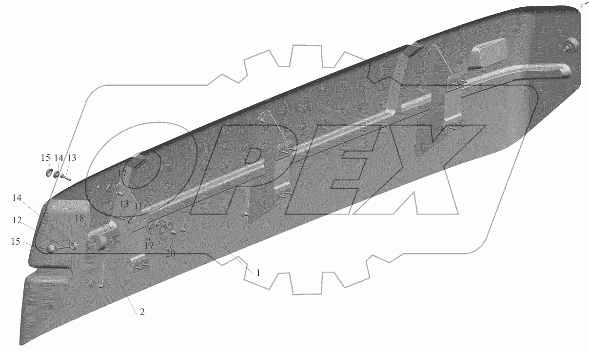  Установка козырька 6430-8000012