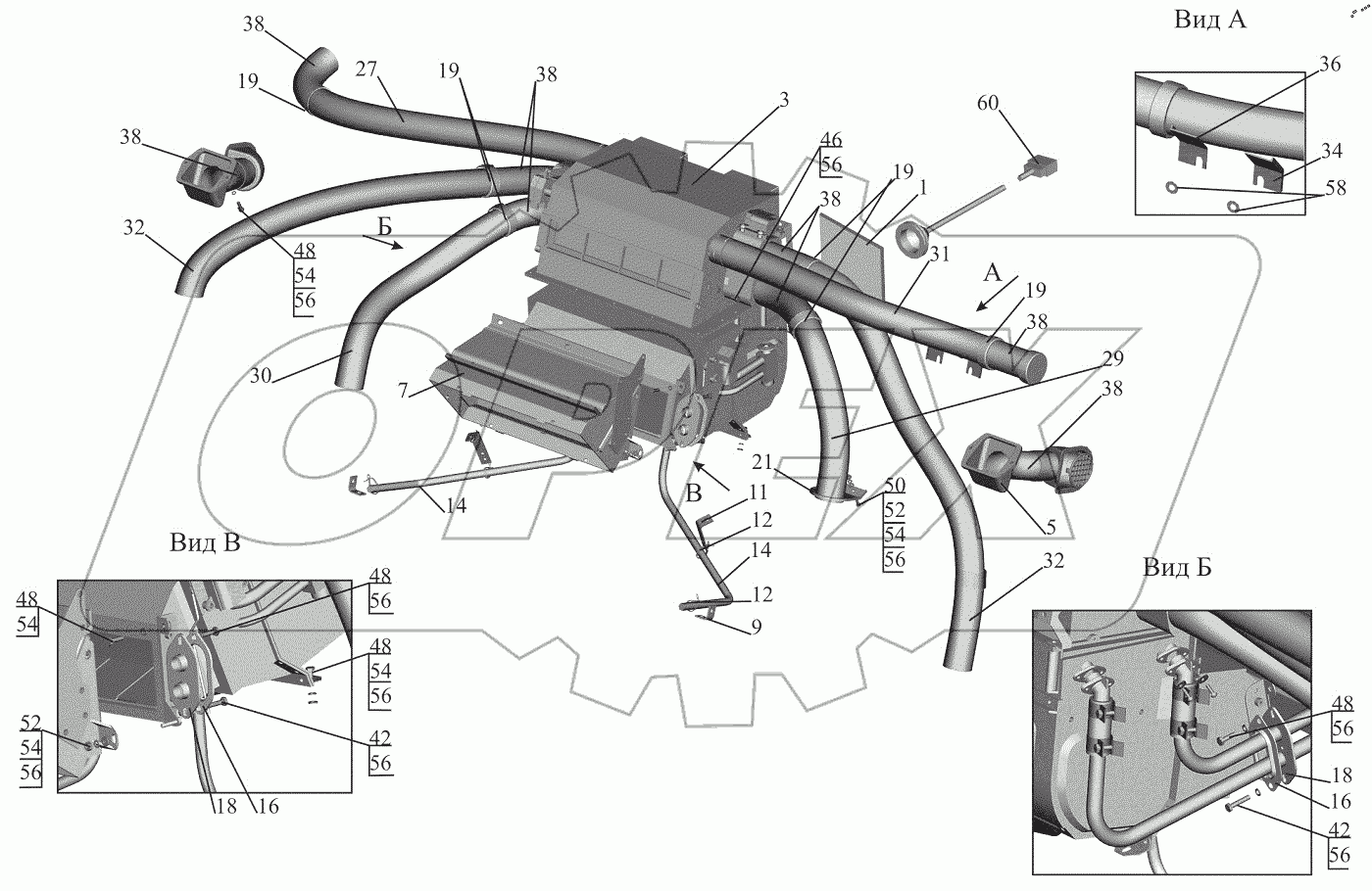  Установка отопителя 631019-8100001-010