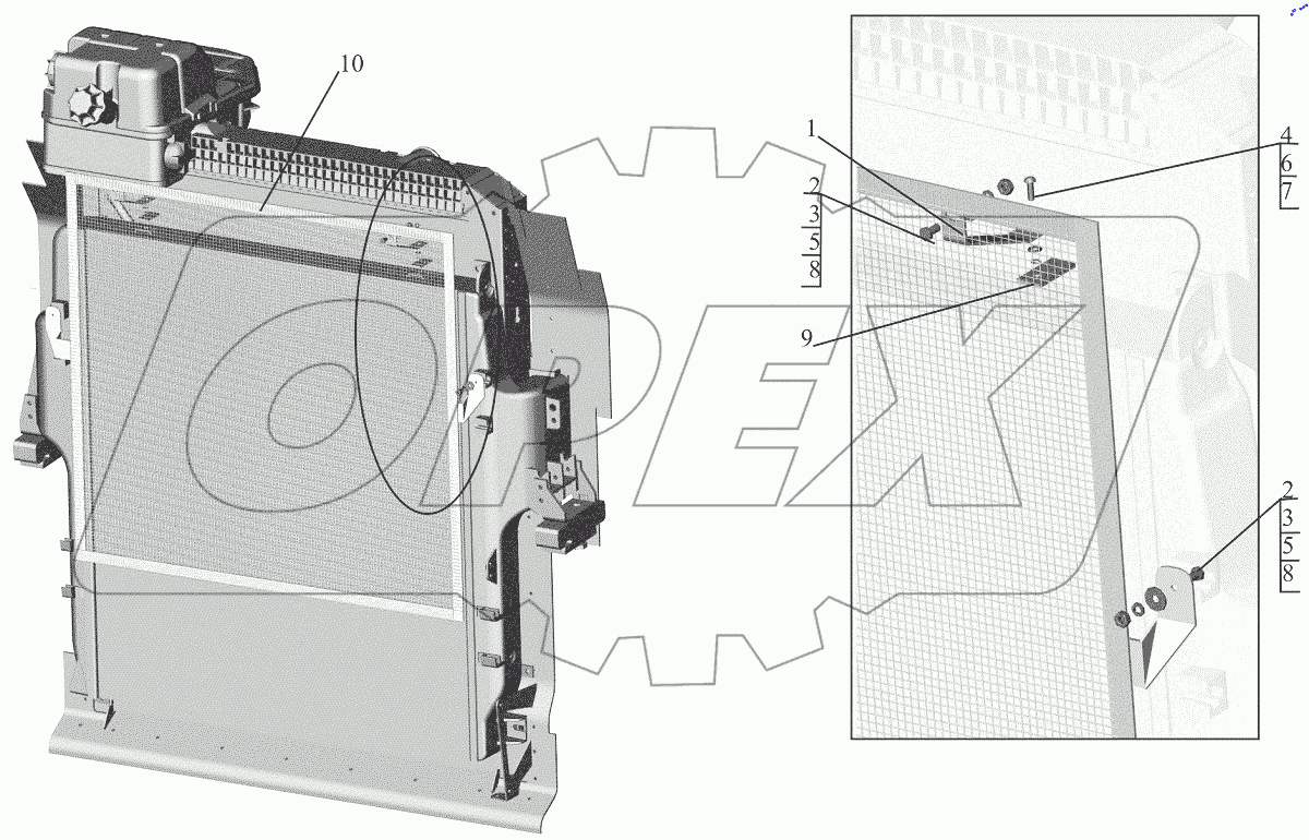  Крепление защитной сетки 544019-1300016