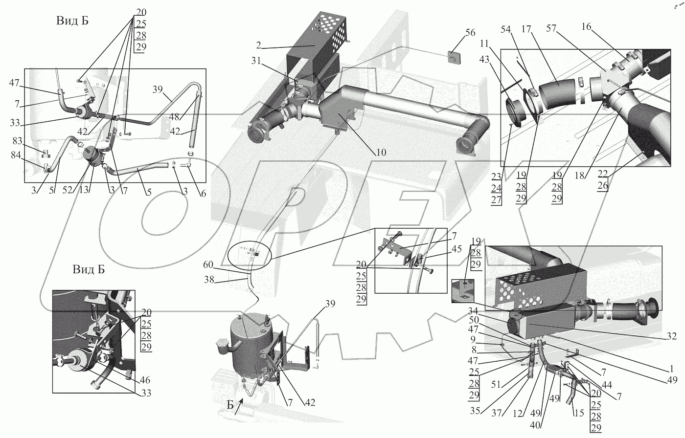  Установка независимого воздушного отопителя 6430-8100002