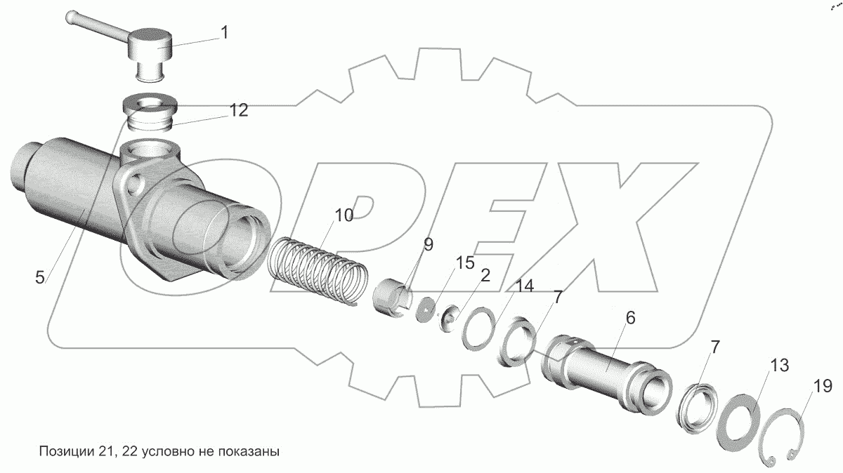  Цилиндр подпедальныи 6430-1602510