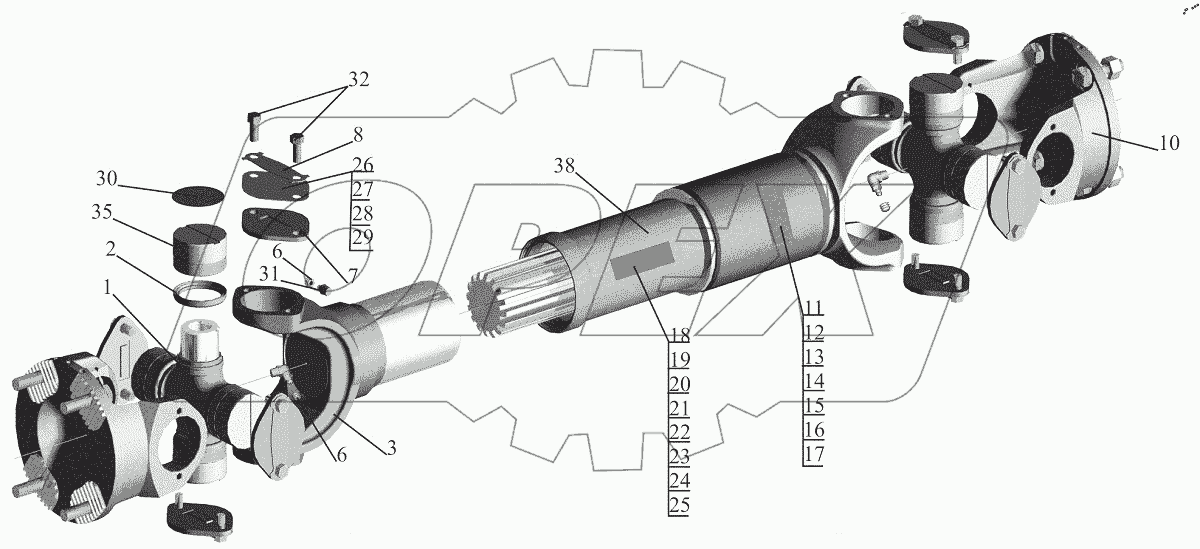  Вал карданный 5309-2201010