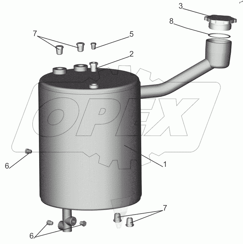  Бачок топливный 544004-1015910