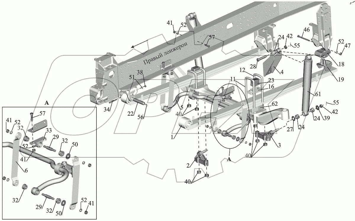  Установка подвески передней 5440-2900001-031