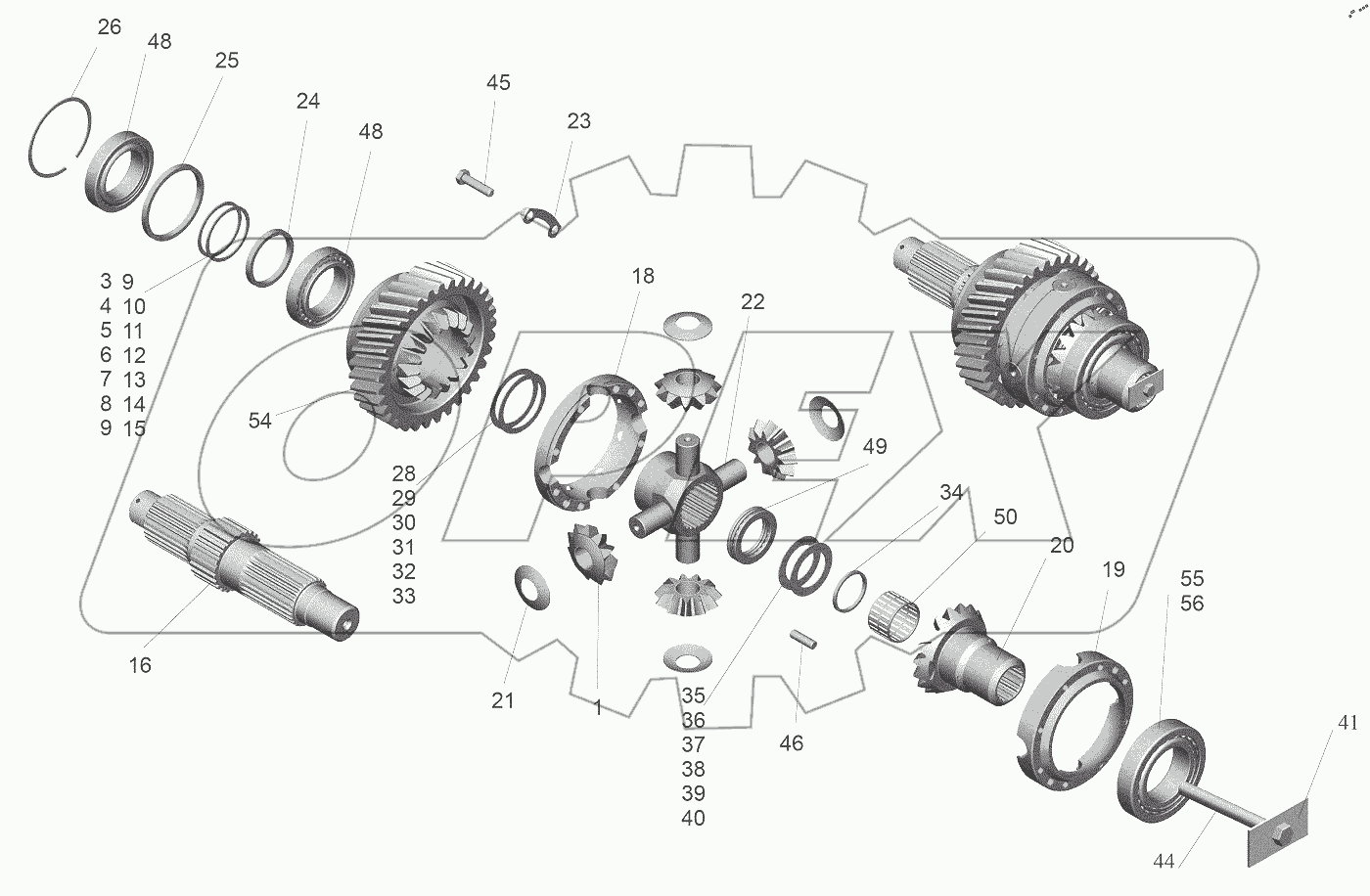  Дифференциал межосевой