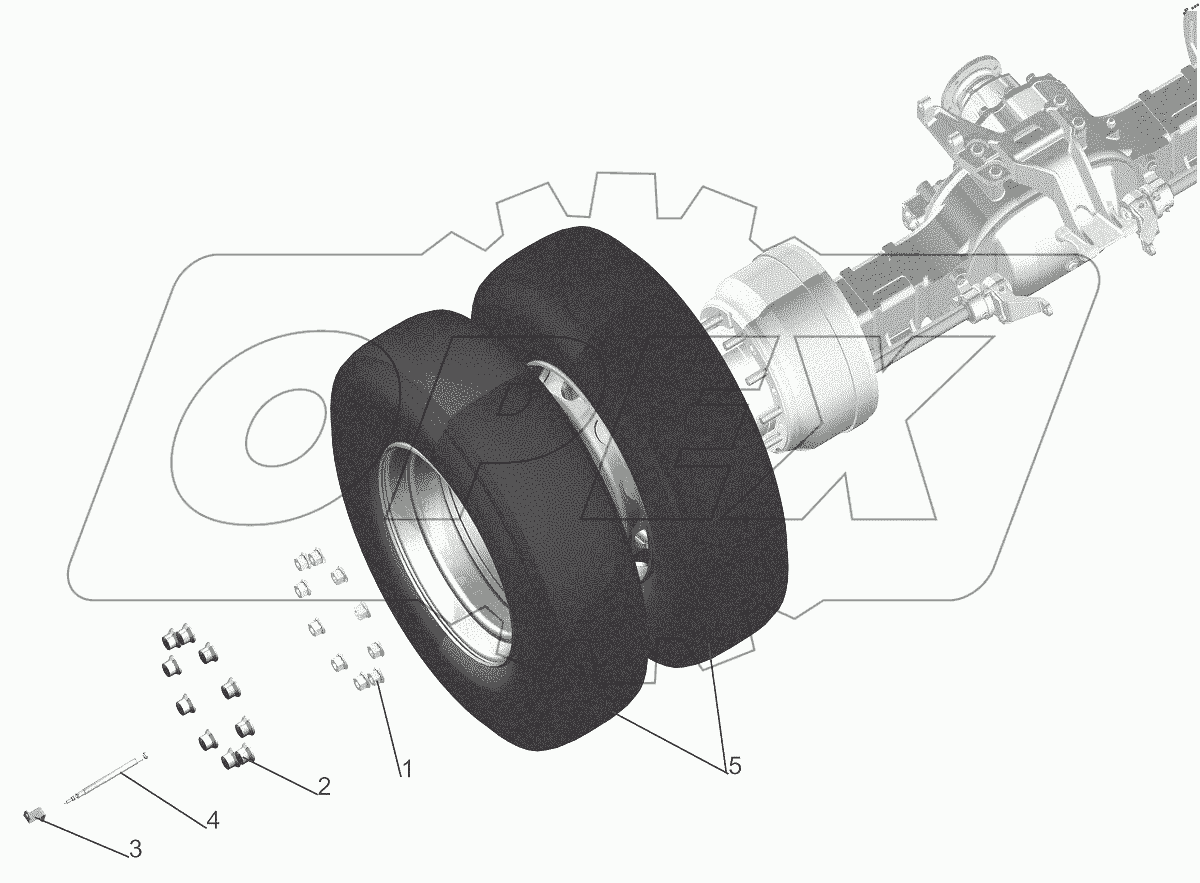  Установка задних колес