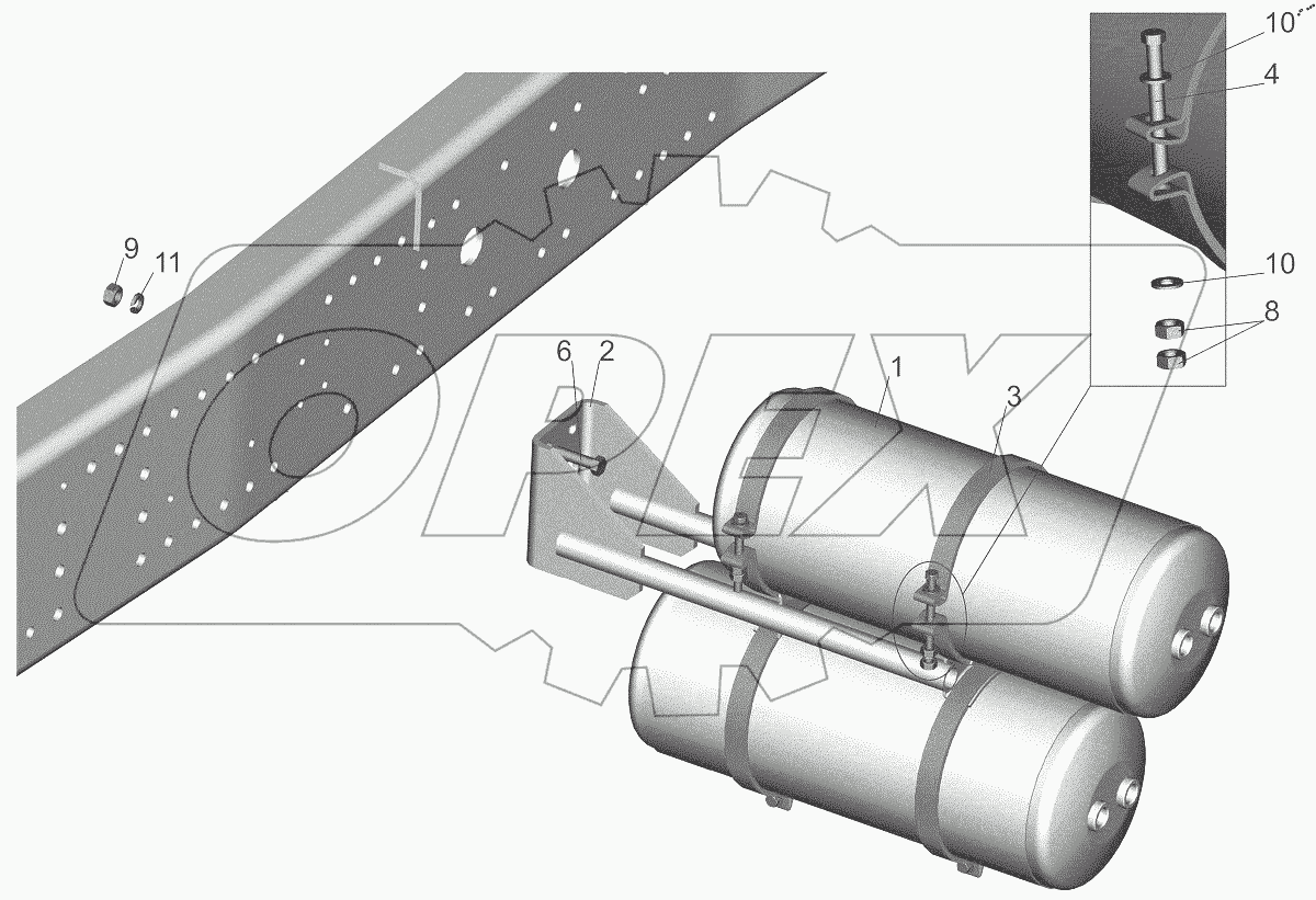  Крепление ресиверов 650119-3513006