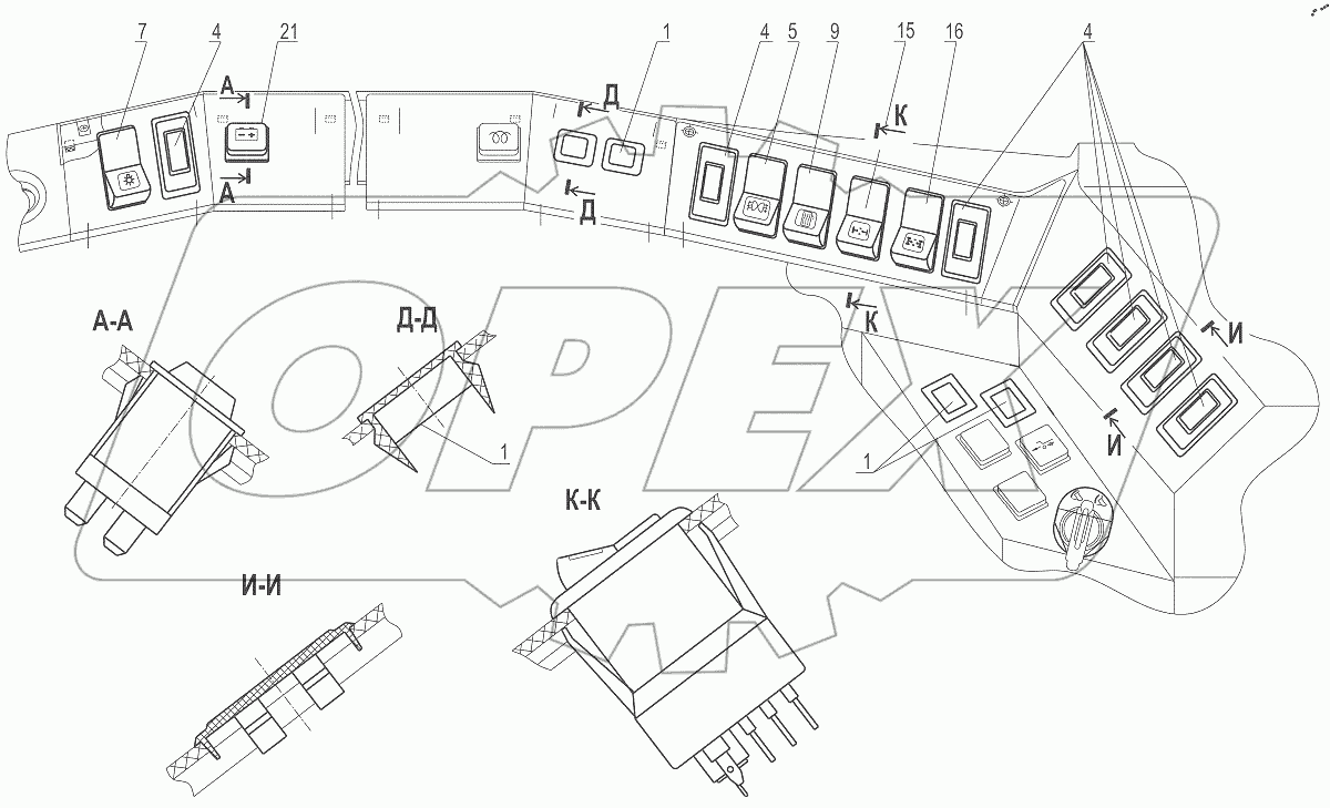  Установка выключателей 650119-3700018