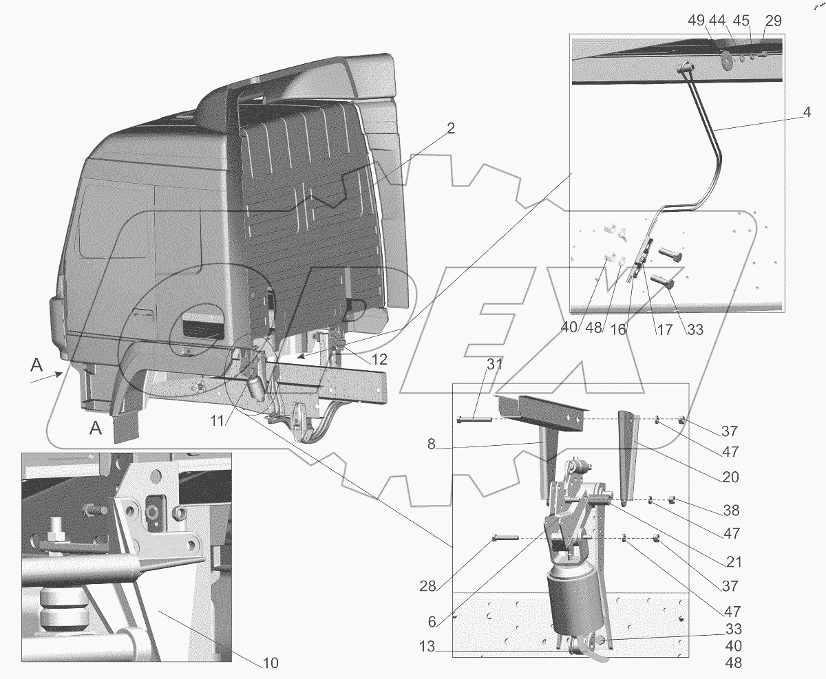  Установка кабины
