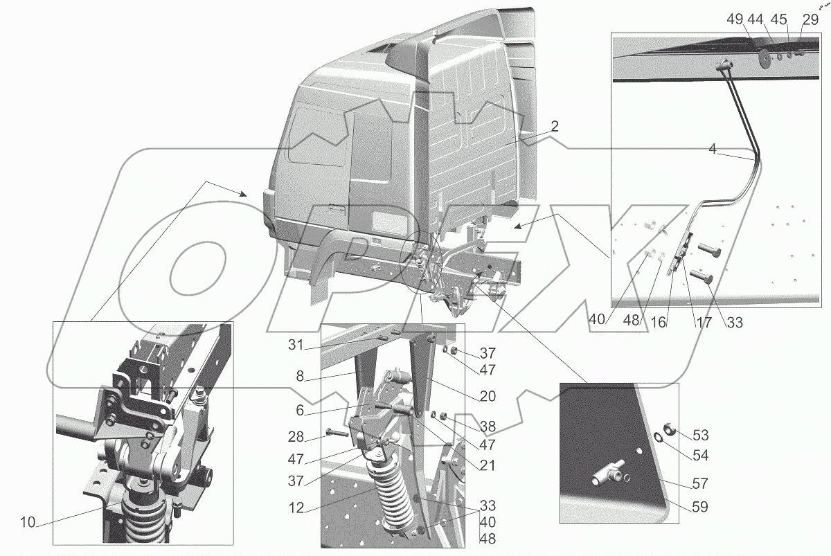  Установка кабины