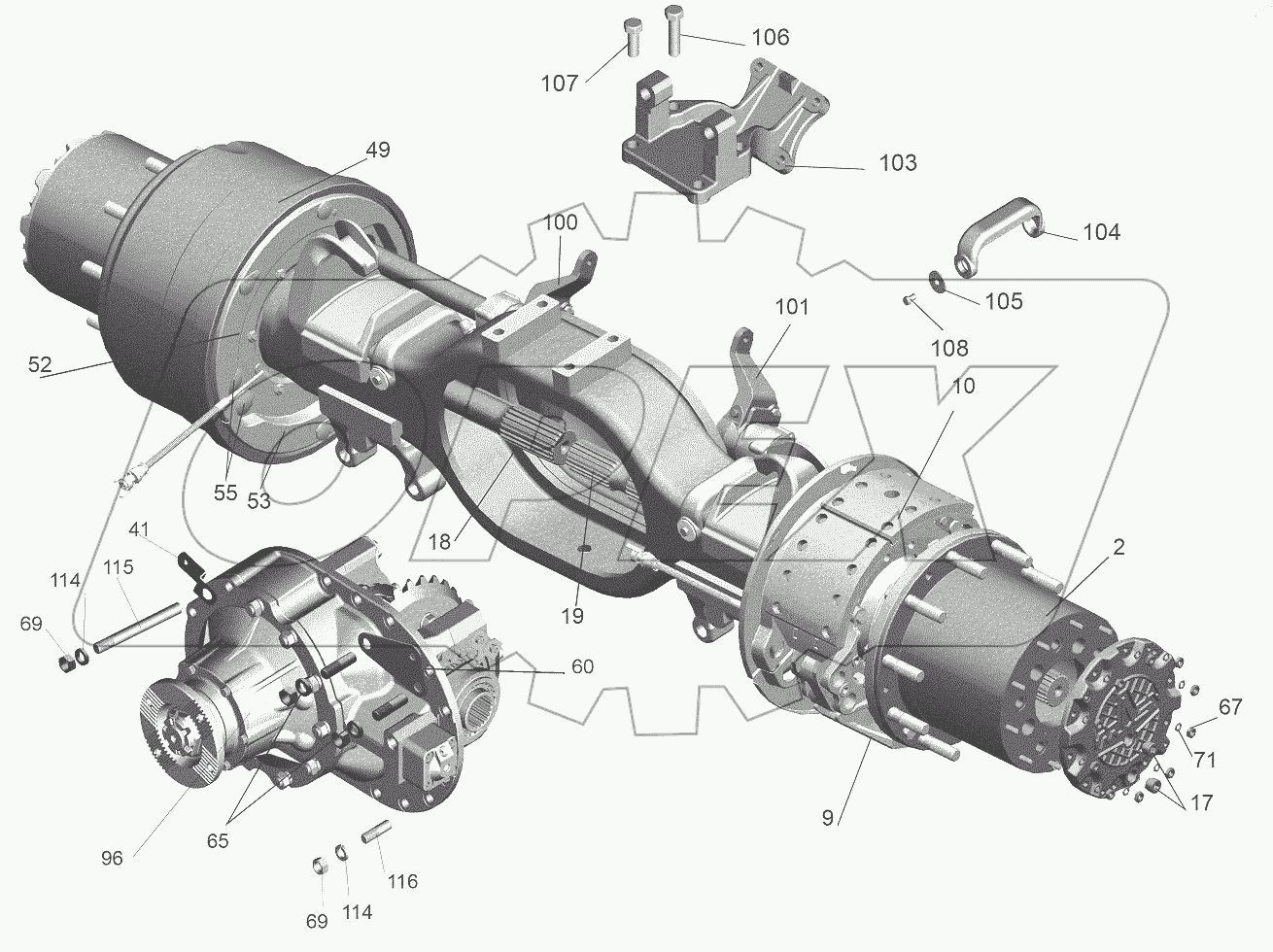  Мост задний