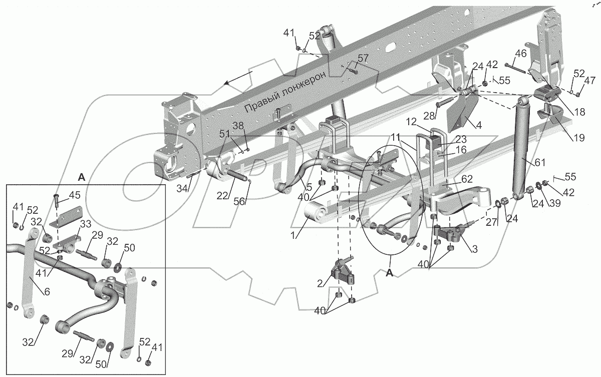  Установка подвески передней 5440-2900001-030
