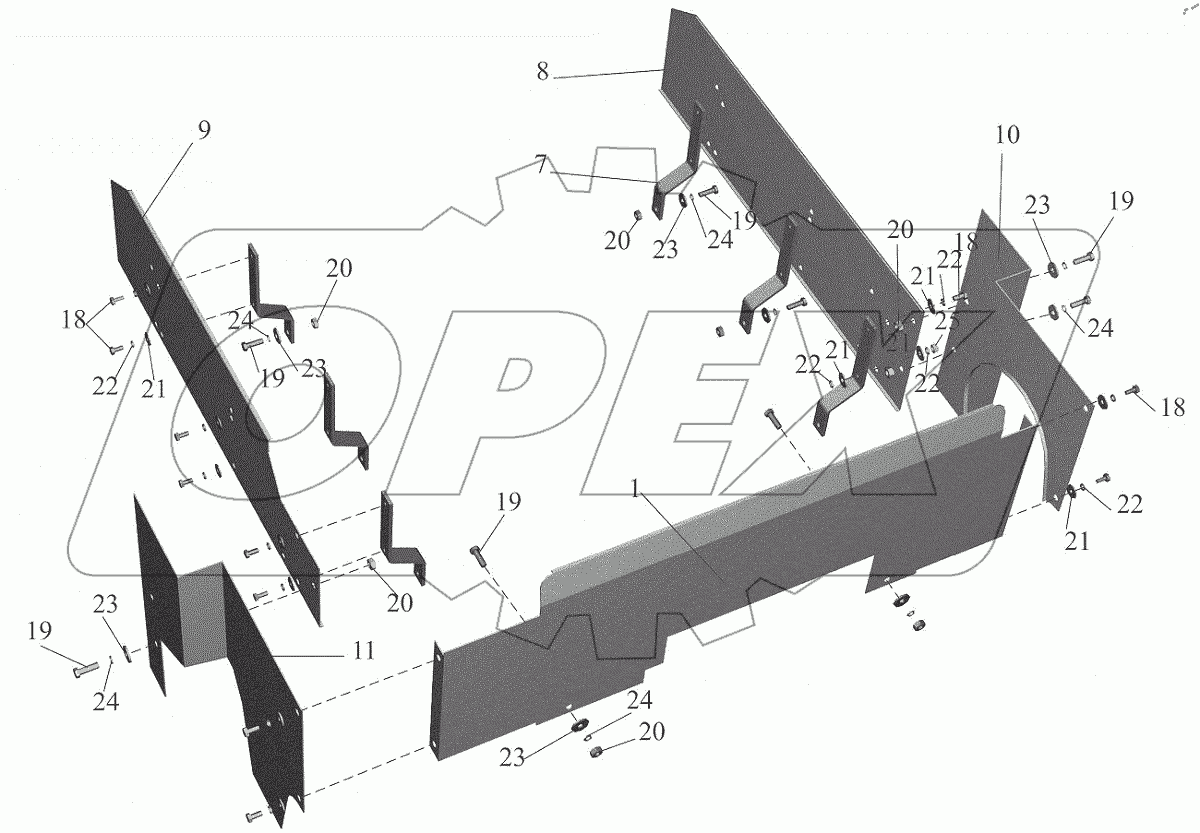  Установка шумоизоляционных экранов 544019-1061003-006