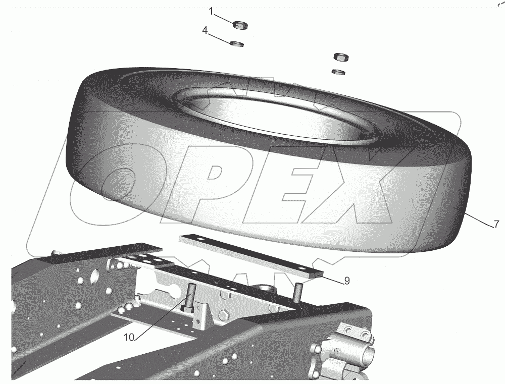  Установка запасного колеса