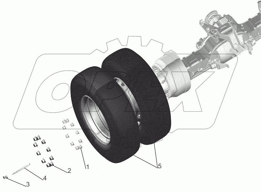  Установка задних колес