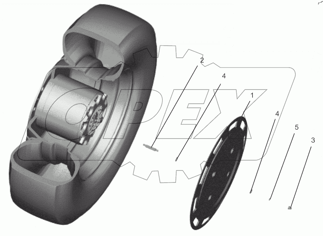  Установка шумопоглощающего колпака 5440-3104005