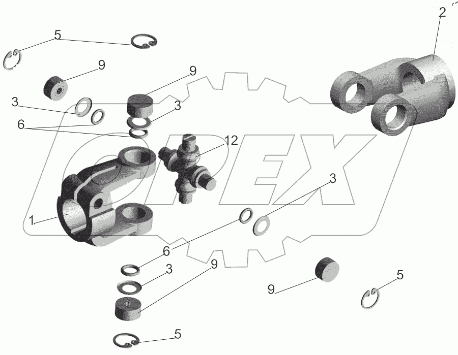 Шарнир карданный 6430-3444052-001
