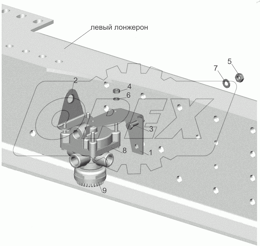  Крепление клапана ускорительного 643018-3518005