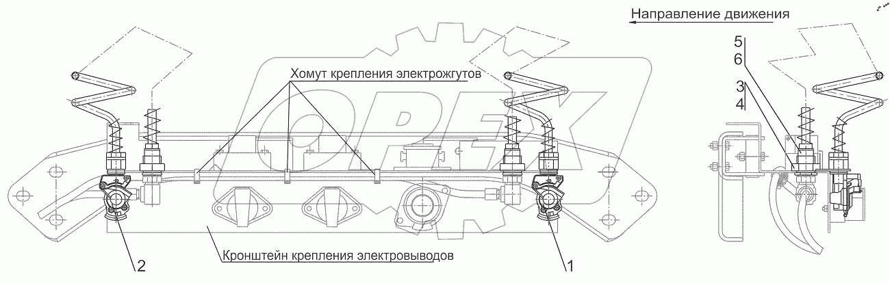  Пневмовыводы на полуприцеп 544019-3521004