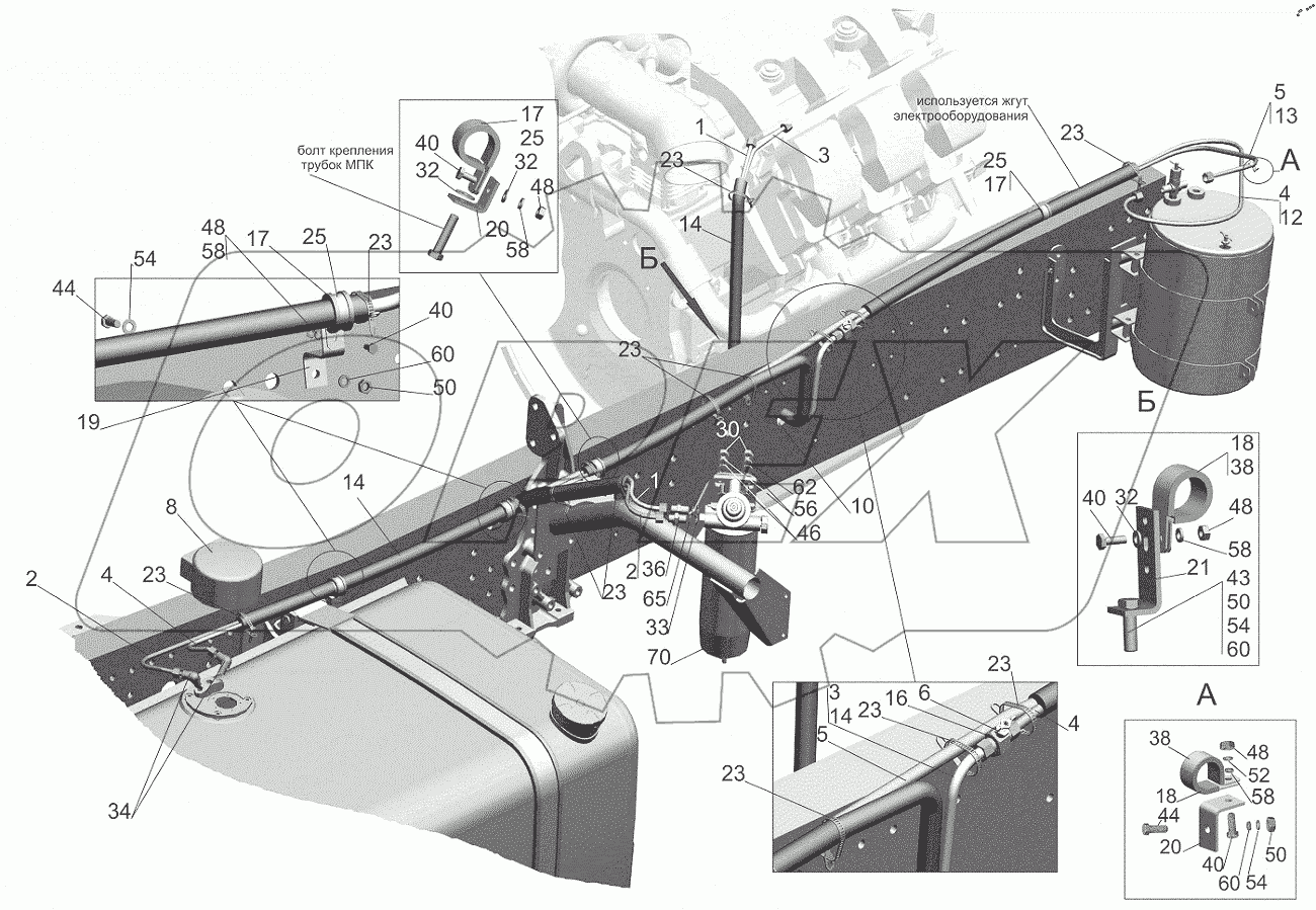  Крепление топливопроводов 650119-1104002