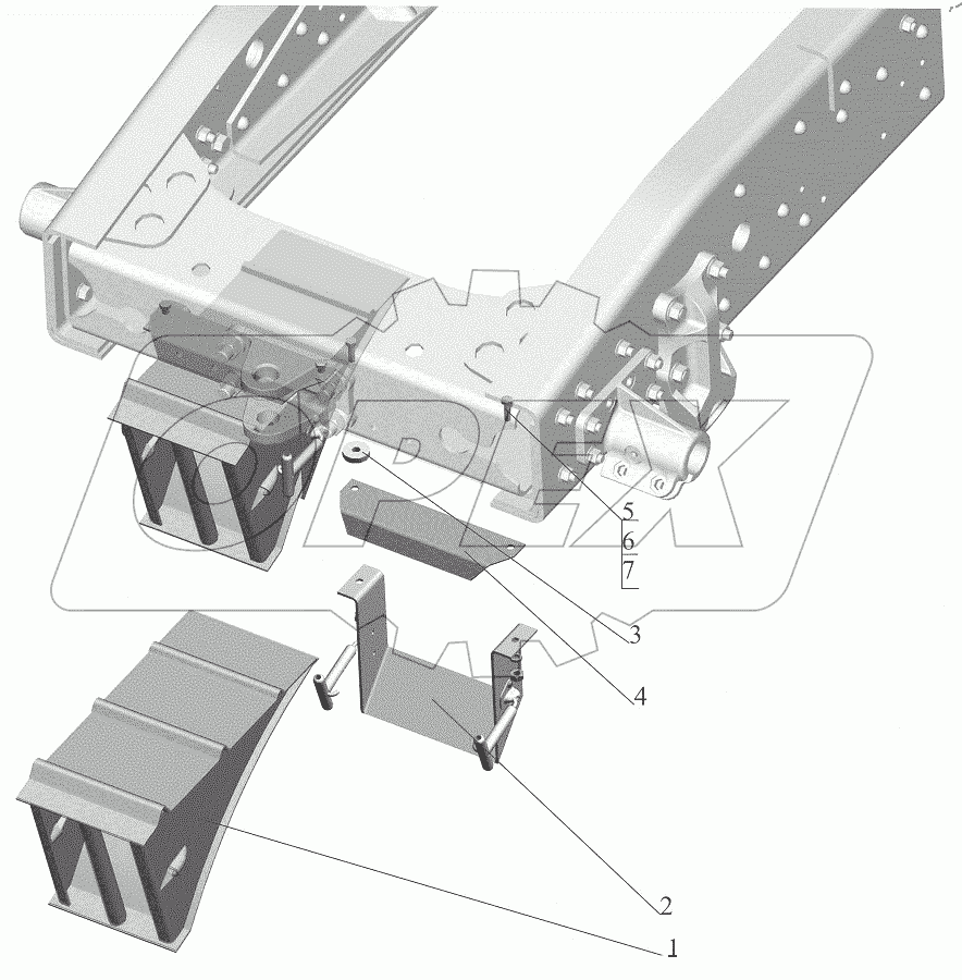  Установка противооткатных упоров 643018-3900037