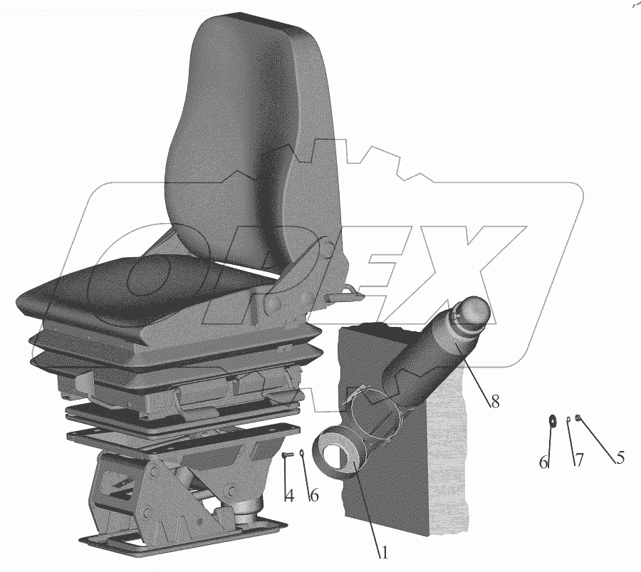  Установка огнетушителя 6430-3910040