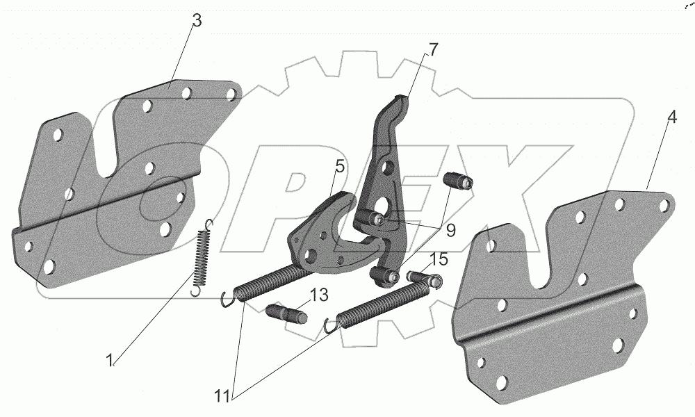  Запорный механизм кабины 6501-5001550