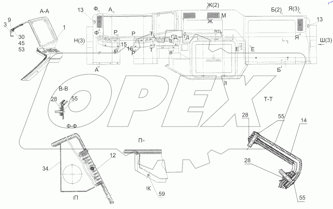  Панели приборов 6430-5300016
