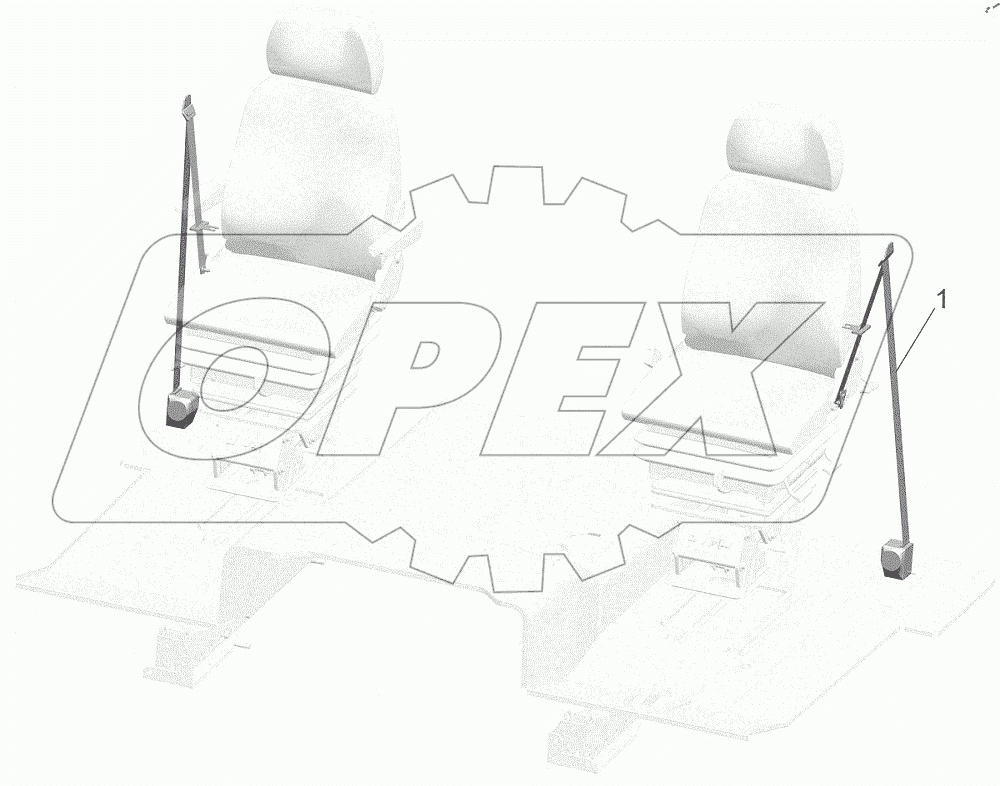  Установка ремней безопасности 54327-8200024