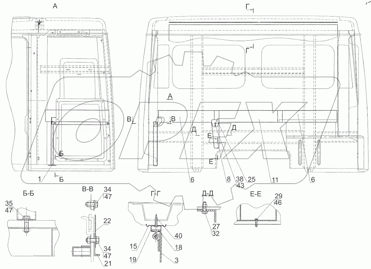  Установка спальных мест 5440-8200010